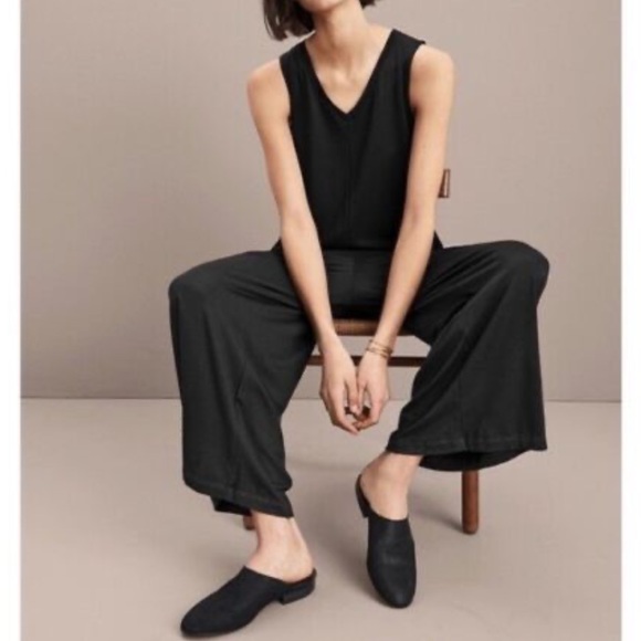 NWT EILEEN FISHER Viscose-Jersey Wide-Leg Jumpsuit